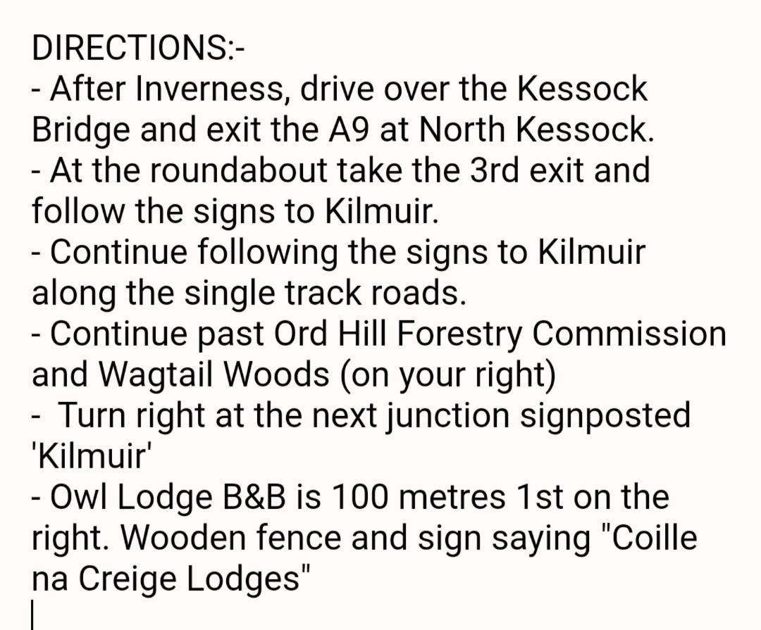 Kilmuir  Owl Lodge Bed & Breakfast מראה חיצוני תמונה